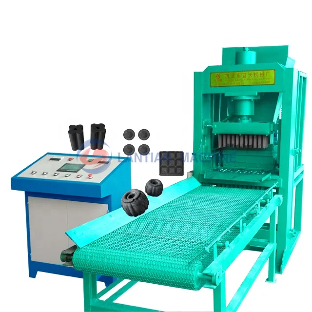 Factory sell hydraulic press coconut shell charcoal coffee husk briquette machine shisha charcoal briquette machine
