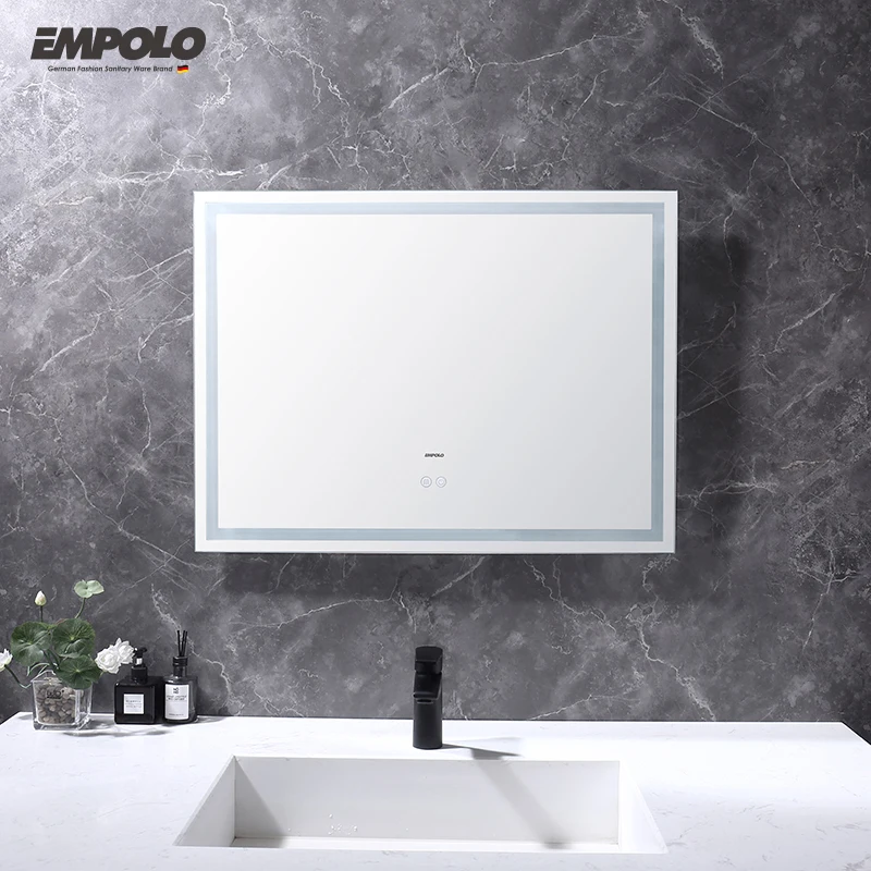 Water Proof Silver Anti-fog Unbreakable Mirror Led Bathroom Wall Mounted Makeup Mirror Bathroom Smart Mirror With LED Lights