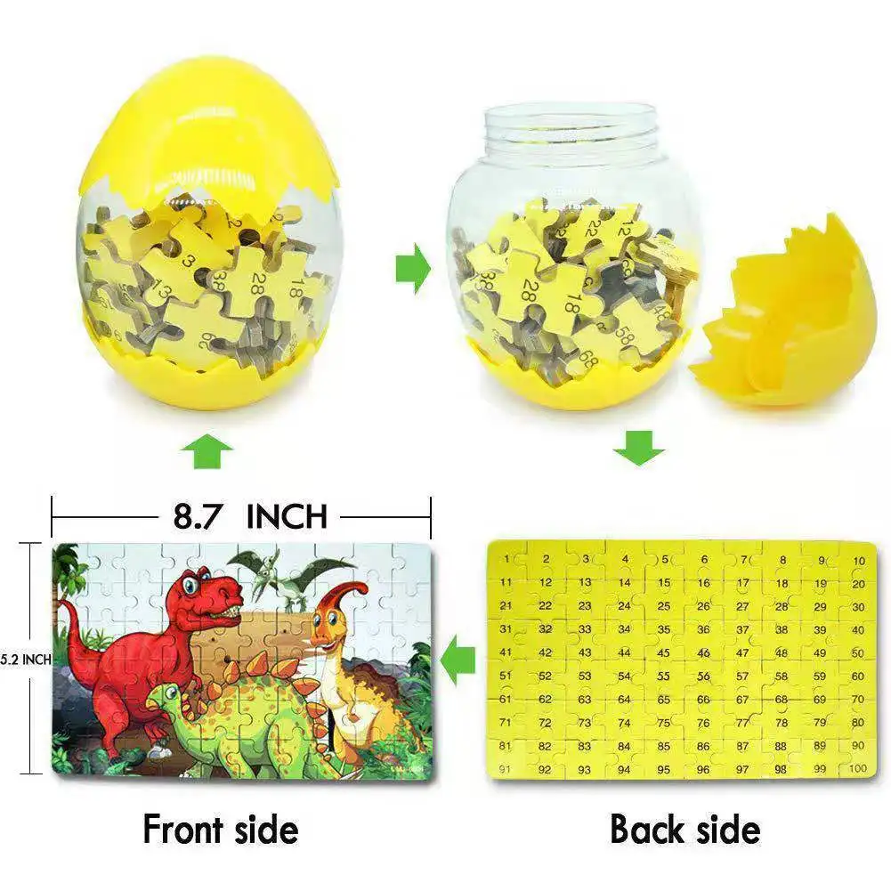 Wholesale Children Educational Best Gift Wooden Toy Kids 60pcs Dinosaur Eggs Puzzle