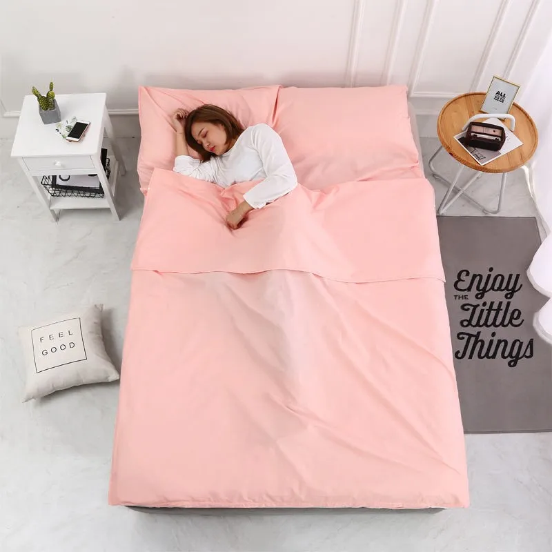 Sleeping Bag Liner Wide Cotton Camping and Travel Sheet Lightweight Warm Weather Roomy Compact Sleep Bag and Sack for Camping
