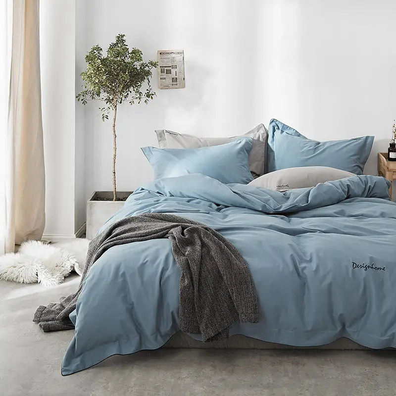 hotel linen 100% cotton 400tc sheet sets embroidered bedding set duvet cover cotton