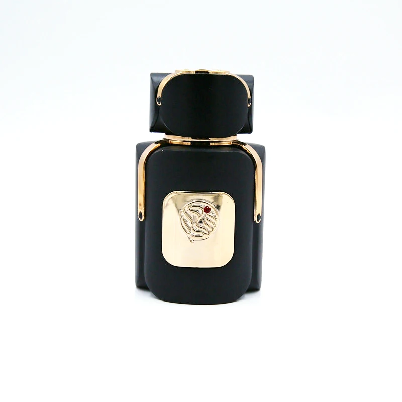  Unique Design Matte Black Cylinder Luxury Glass Perfume Spray Bottle