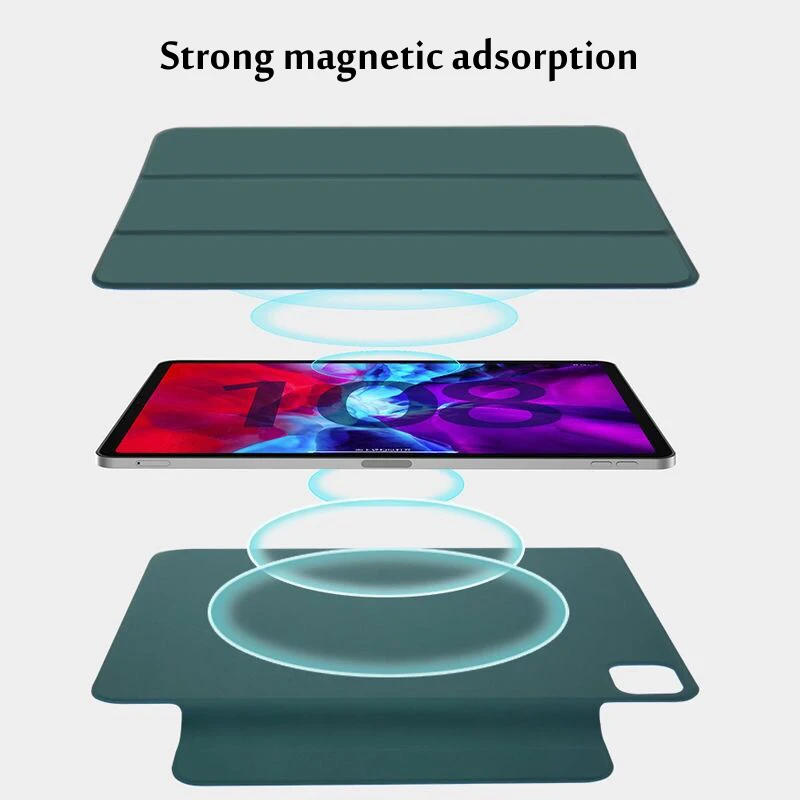 С держателем для карандашей Магнитный умный чехол планшета iPad Pro 12 9 2021