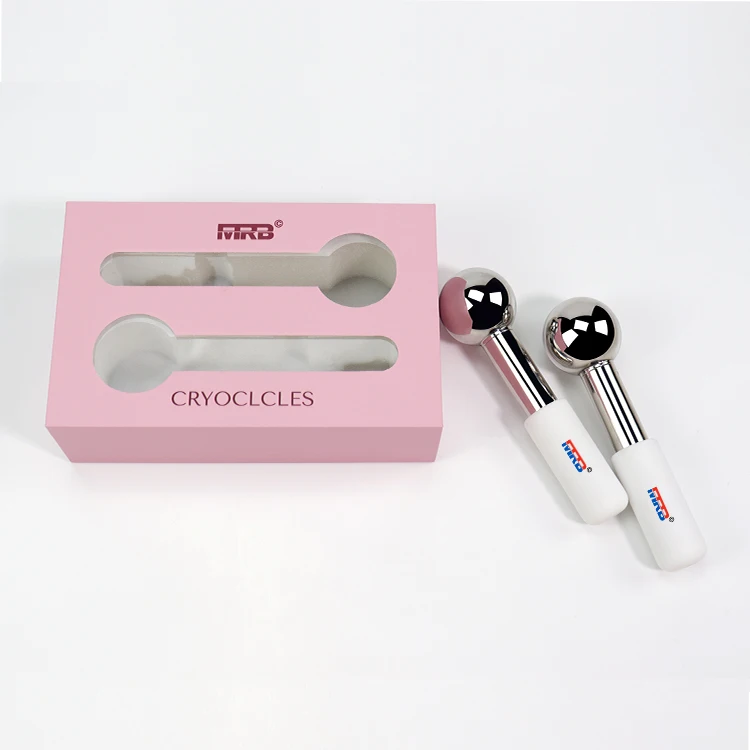 2025 Private Label OEM Skin Beauty Face Roller Magic Cooling Massager Gold Facial Cryo Ice Globes