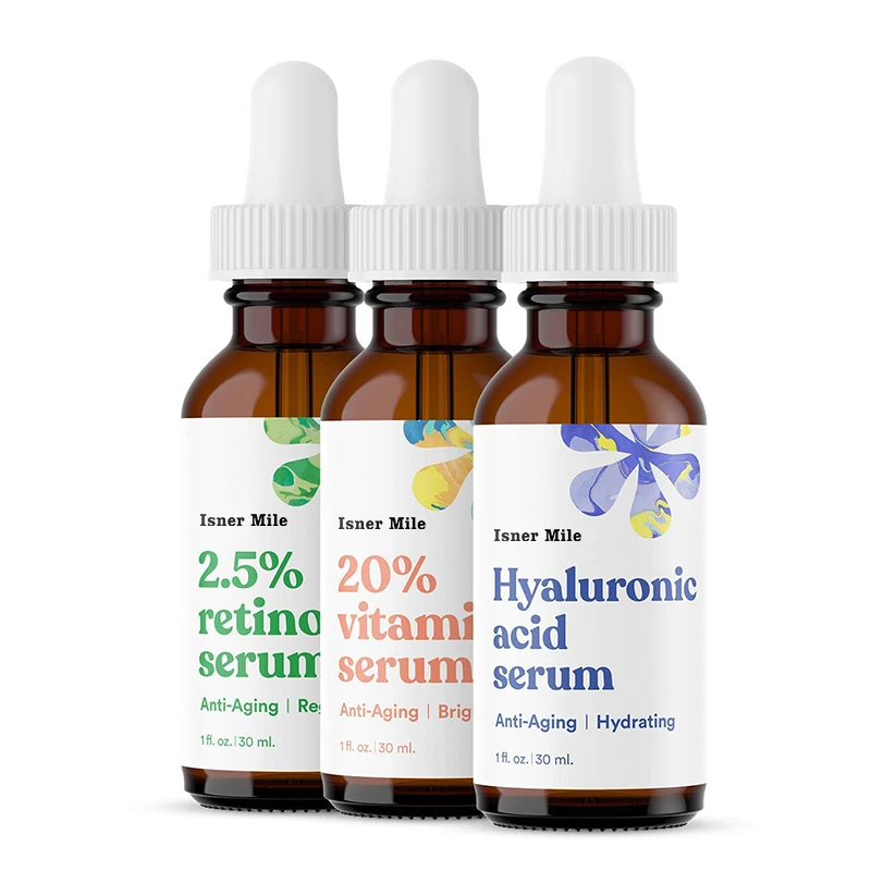 Skin care Kit Moisturizing Facial Skin Brightening 2.5% Retinol 20% +Vitamin C+5% Hyaluronic Acid Serum