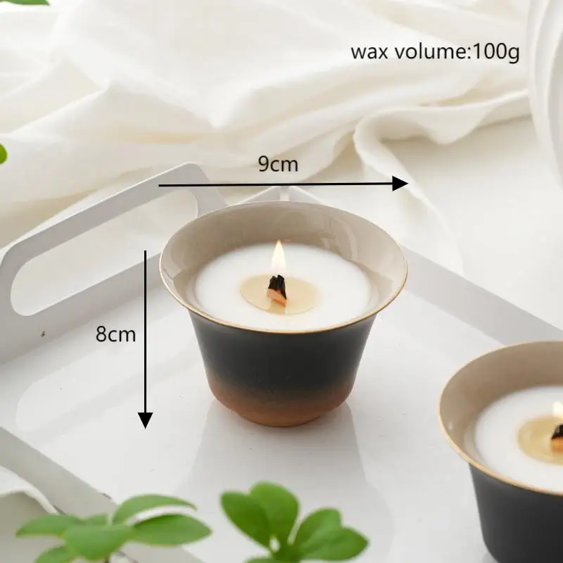 RAINCOAST 200g Soy Wax Scented Candle in Retro Ceramic Jar High Quality Home Decoration for Easter Occasions