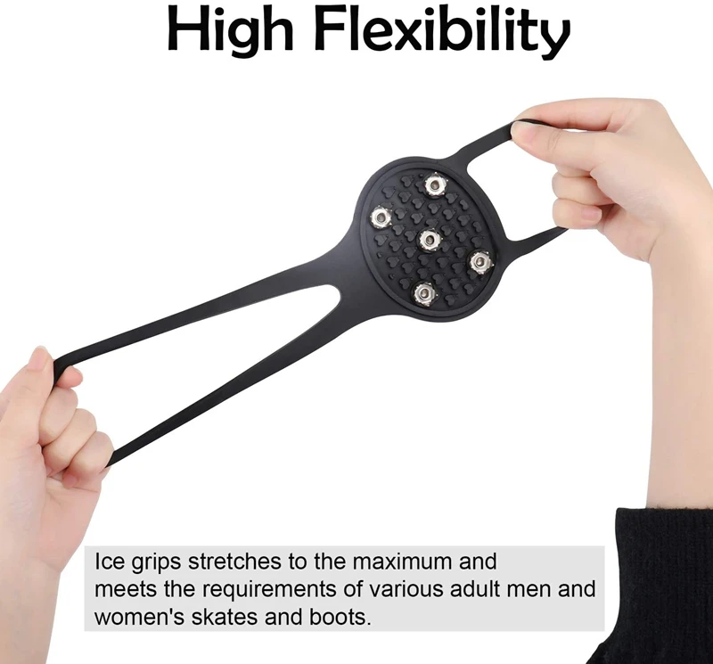 Outdoor Silicone Anti Slip Ice Shoe Boot Grips Elastic Crampon Snow Spikes Traction Cleats Studs crampon
