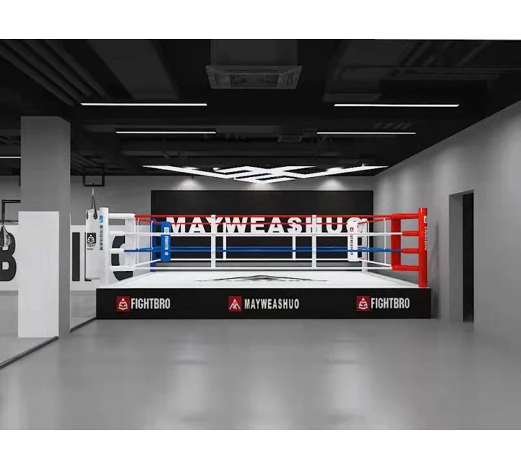 FIGHTBRO BG5 Custom Wholesale Approved Boxing Ring Price Ropes Canvas Cover Floor Professional Boxing Ring