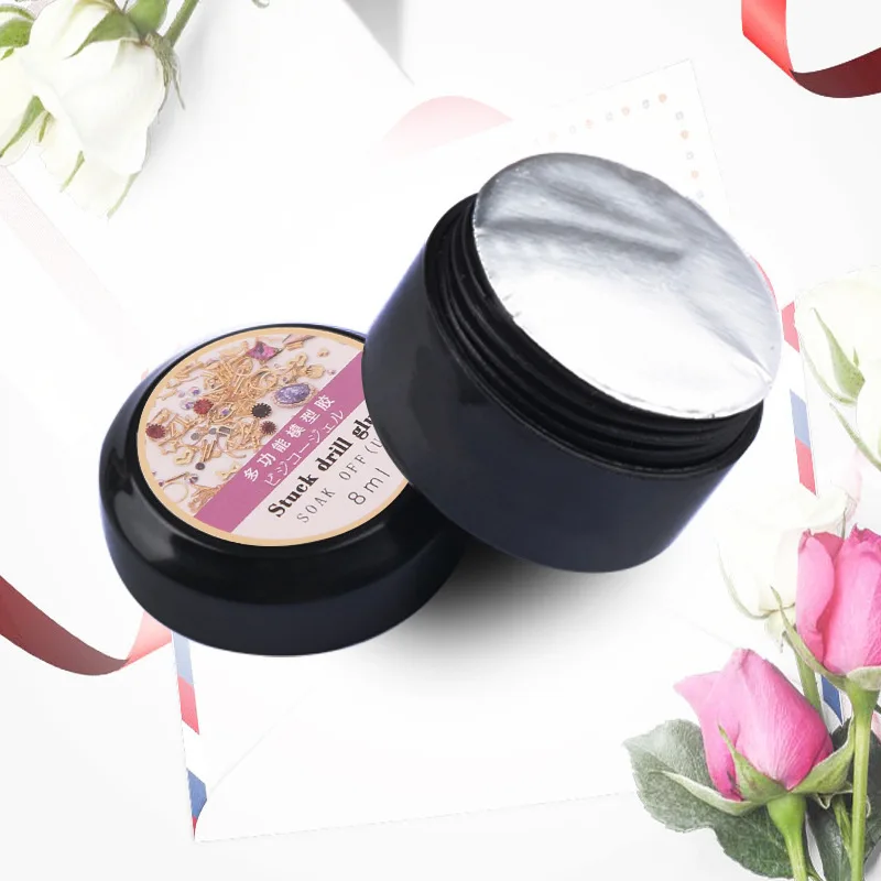8ml New Metal Jewelry Stickers Diamond Gel Glue On Jewelry Nail Gel Diamond Glue