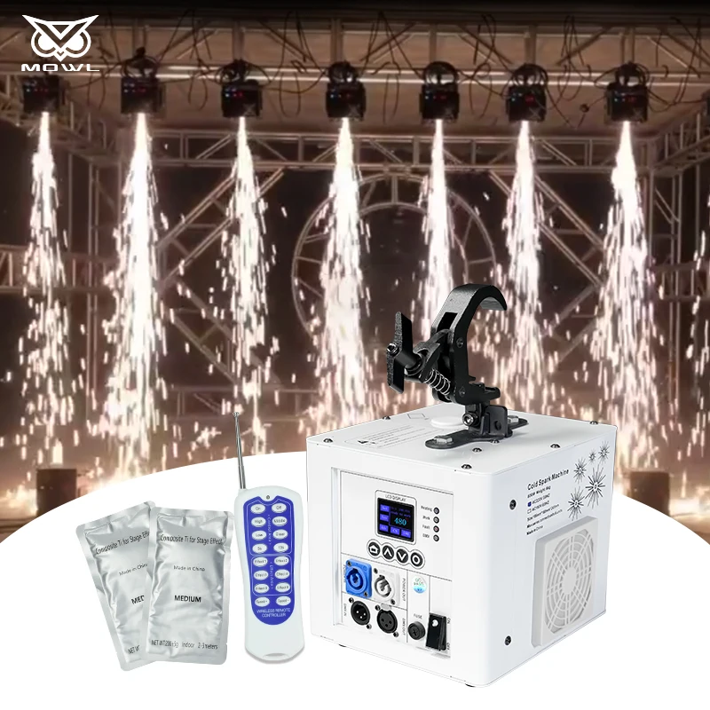 MOWL 800W Spray Down Fireworks Waterfall Sparkler Cold Spark Fountain Machine with Remote Control