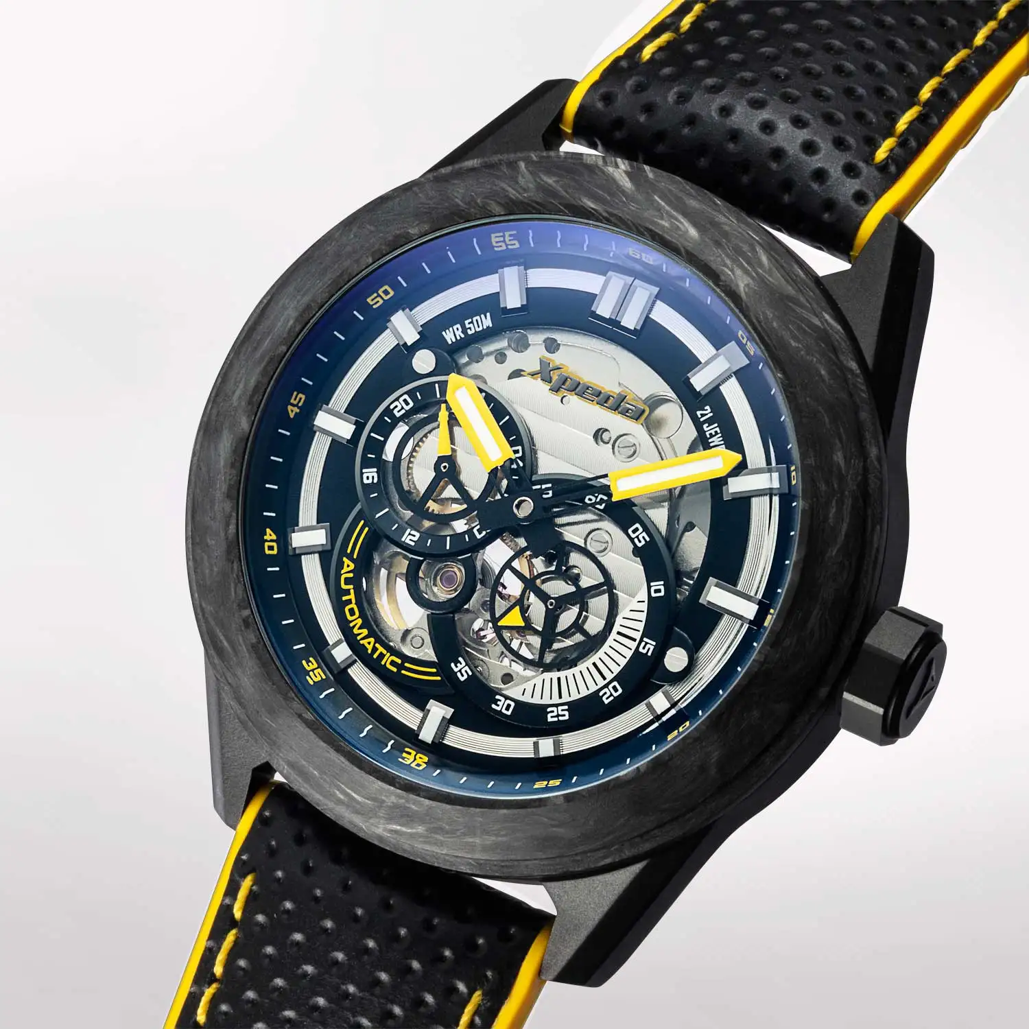 TIMEBOX TC808C pvd black automatic men luxury forged carbon 316l stainless steel carbon watches