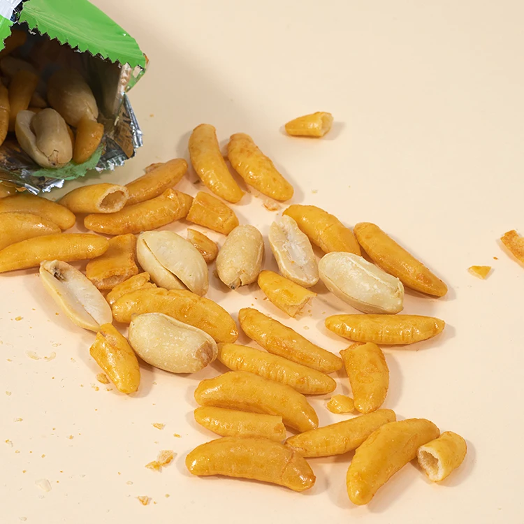 japanese Rich rice aroma logo customized original tomato wasabi flavor kaki no tane coated peanuts snacks