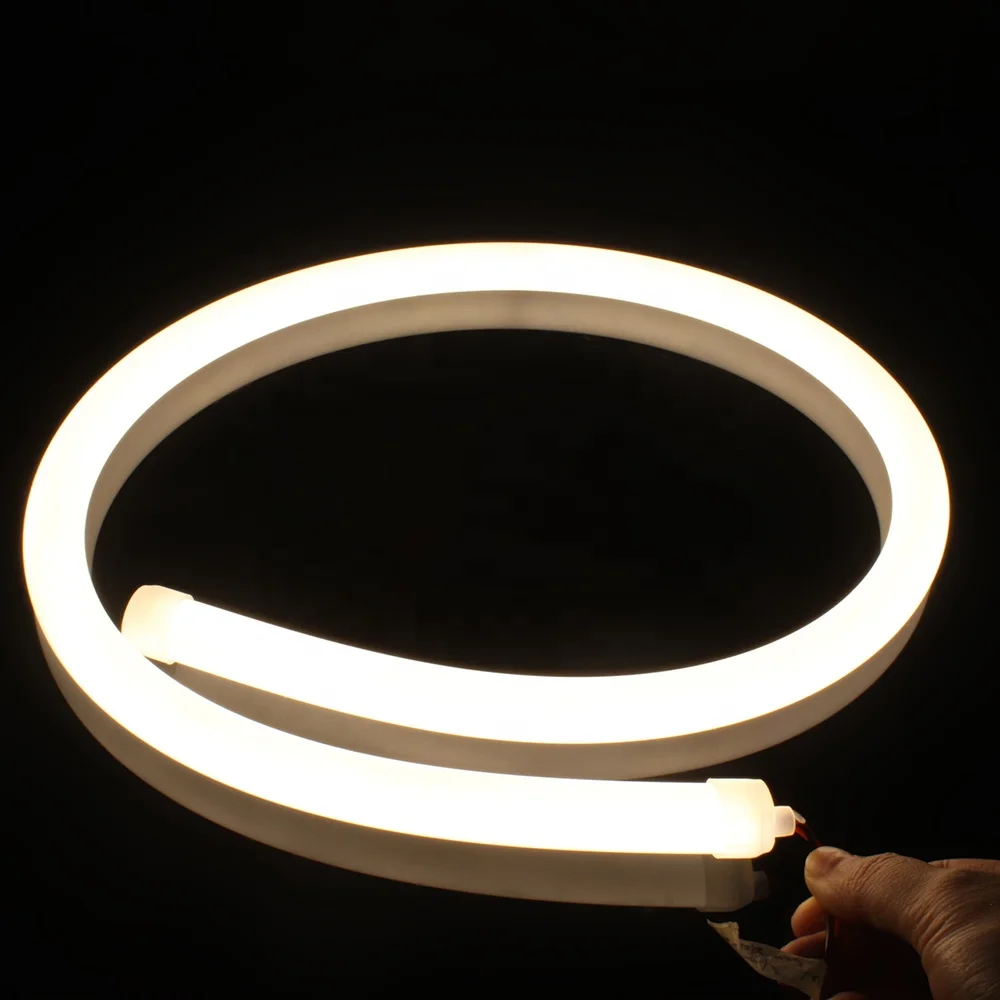 360 beam angle good flexibility D22 SMD2835 24V 210D waterproof flexible 360 neon silicon flex smart LED strip