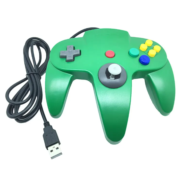 Cheap gamepad N64 shape controller for pc game joypads gamepad usb wired joystick