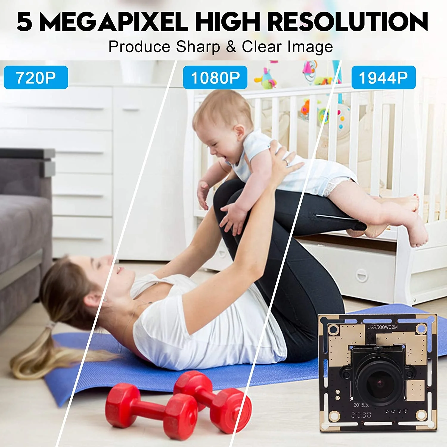 ELP free driver 5 megapixel ov5640 usb camera cmos web cam module with 3.6mm lens for industrial equipment machine vision