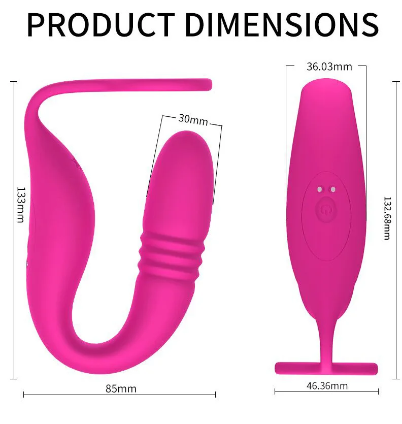 Thrusting Remote Control Butt Plug Anal Sex Toy With Vibrating and Thrusting Modes Prostate Massager For Male and Female