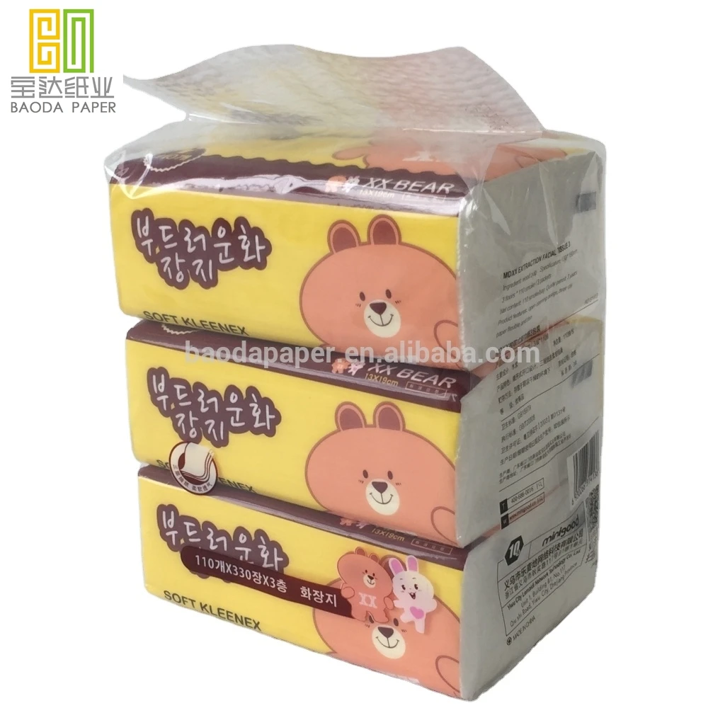 comfortable and cheap and 3 packs  2 ply 18* 16.5cm Soft Pack Facial Tissue Paper bamboo tissue paper in Australia