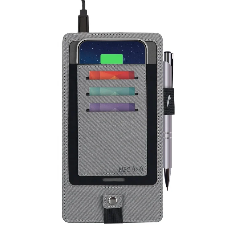 
2020 New Arrival Portable attached Wireless Charger with NFC notebook QI charging accessory 