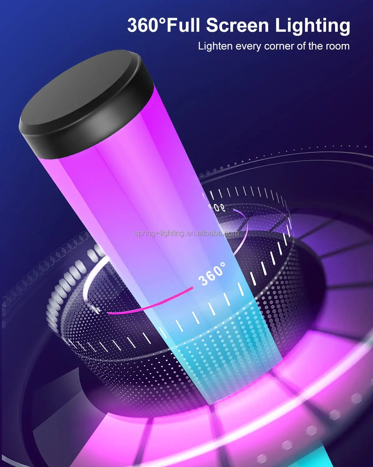RGBIC wireless control 2.4G wireless Wifi control Disk LED ambient lamp game lighting lamp