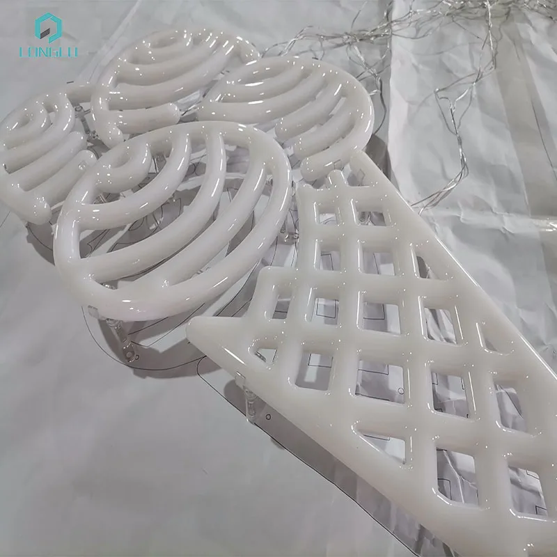 Drop Shipping Fast Delivery Indoor outdoor Advertising 6mm 8mm Ice Cream Custom Neon Signs