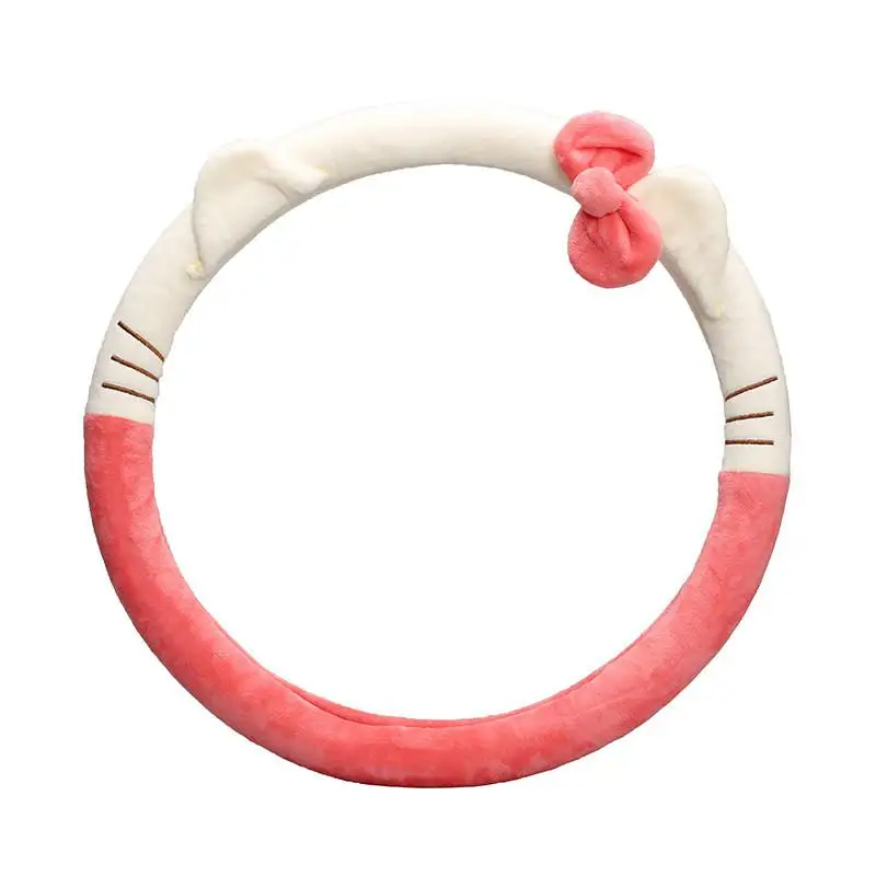 New Cute Cartoon Steering Wheel Cover For Girls Women Plush 14 Colors