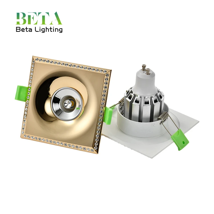 Zhongshan crystal mr16 gu10 led downlight housing MR16 spot light frame recessed lamp