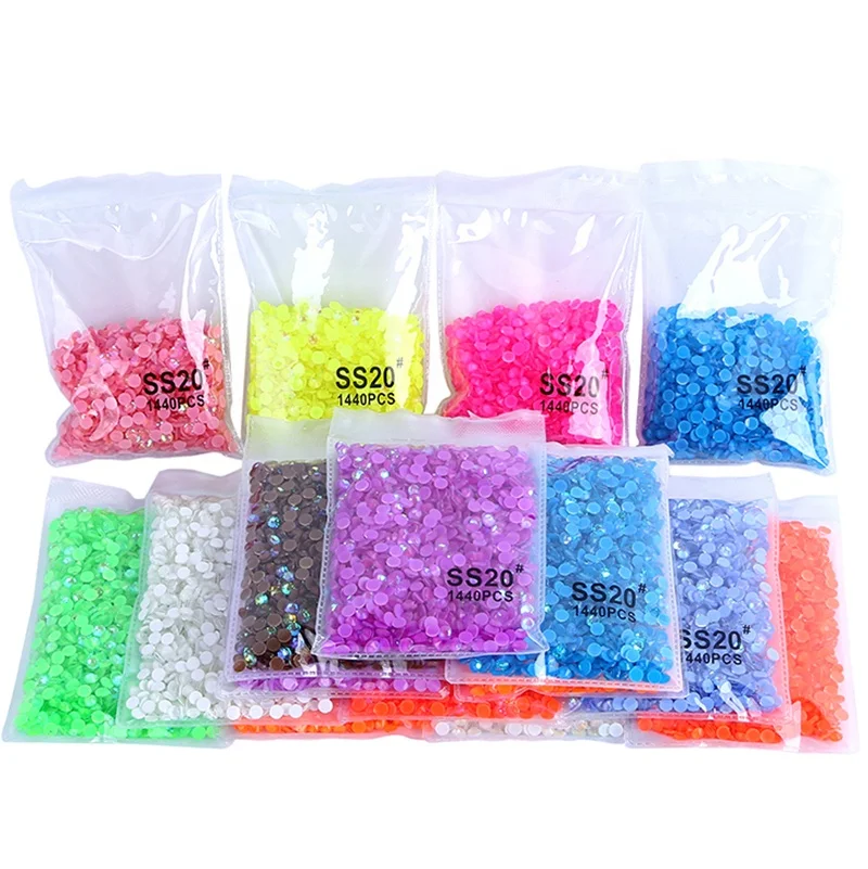 Meiyin Meilin Fluorescence Neon Glass Rhinestones non hotfix Flat back jelly luminous Rhinestone Bulk for DIY Mugs Craft