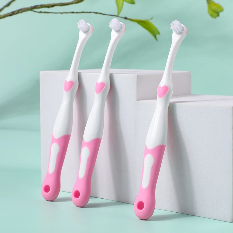 Wholesale ultra-fine extra soft bristle BPA free New design round head baby toothbrush