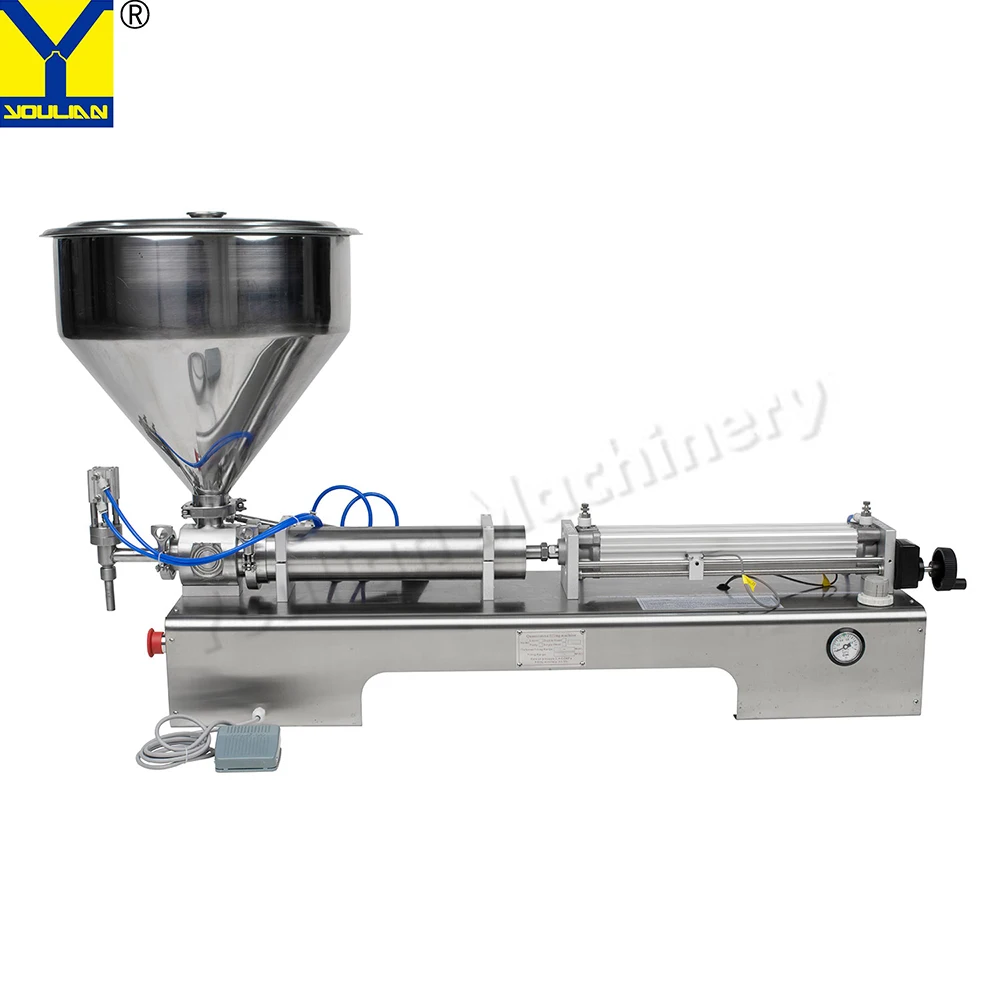 G1WGD-1000 полуавтоматическая горизонтальная машина для наполнения бутылок с одной головкой и пневматическим соусом