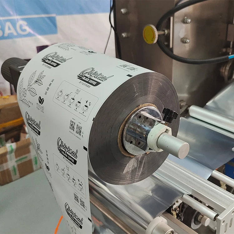 coffee aluminum foil laminated plastic roll film with chocolates milk powder sachet packing plastic film