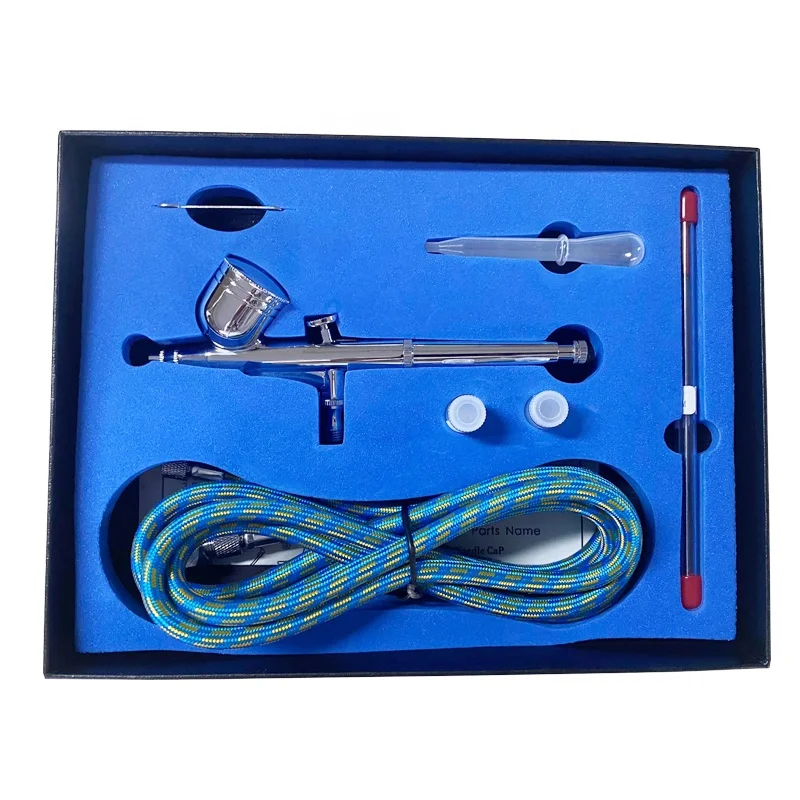 Precision Airbrush Professional Dual Action Airbrush with 1/8-1/4 Adapter 6ft Airbrush Hose