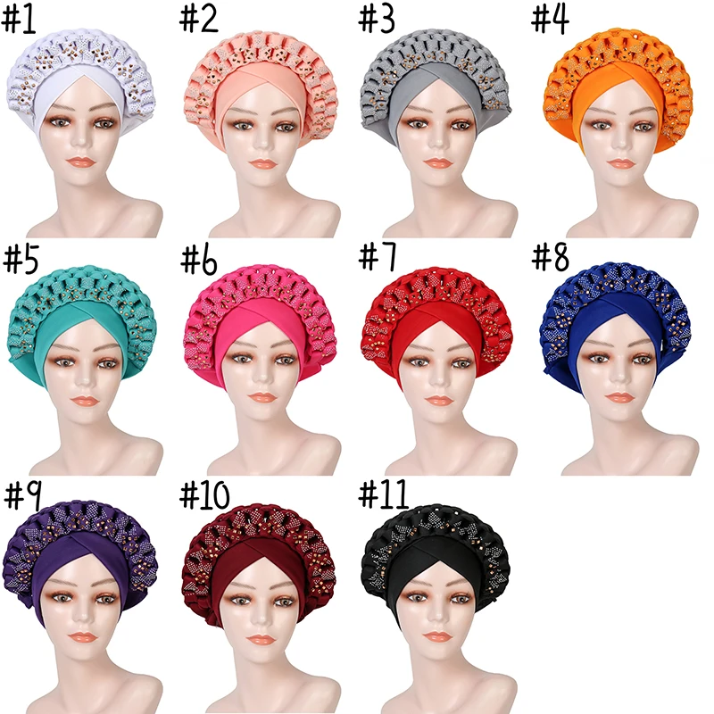 African Muslim Turban Adjustable Ethnic Hat Headgear Muslim Turban With Sequin Hat