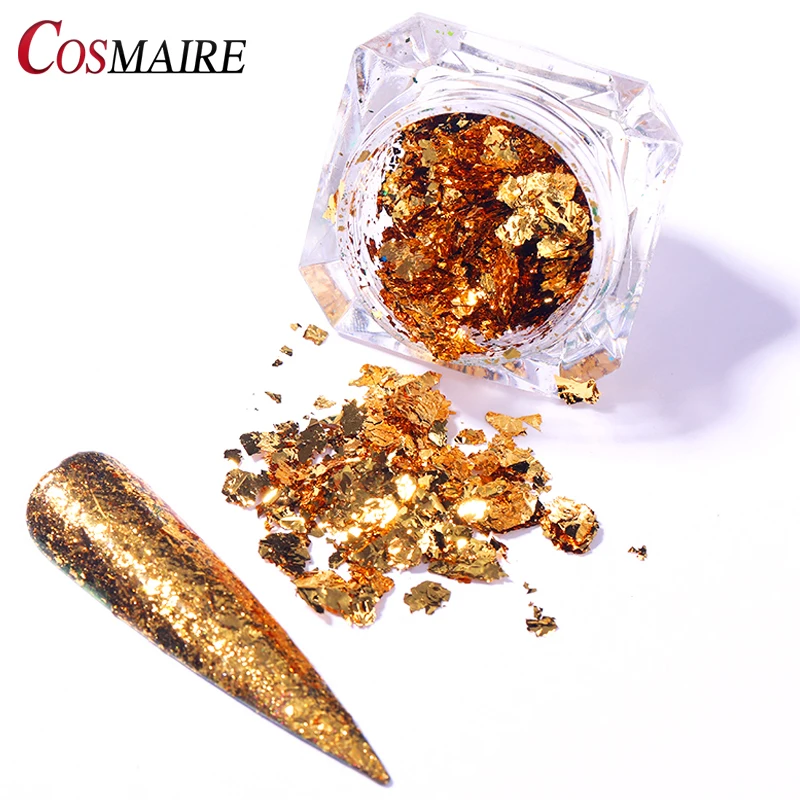 Космейр, многохромный зеркальный пигмент из хлопьев хамелеона для ногтей