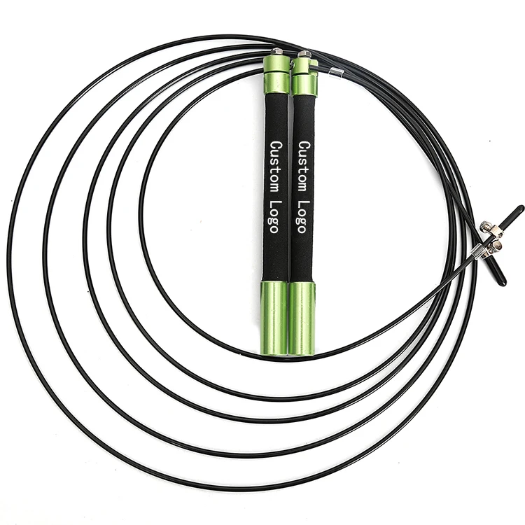 Fitness High Quality Aluminium Alloy Handle Cable Adjustable Bearing Speed Skipping Jump Rope