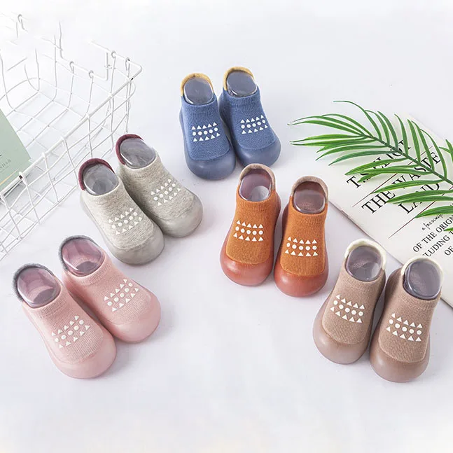 Baby Sock Shoes Toddler Walking Shoes Infant Non-Slip Breathable Slippers Soft Sole Boys Girls Slip On Sneakers M3721