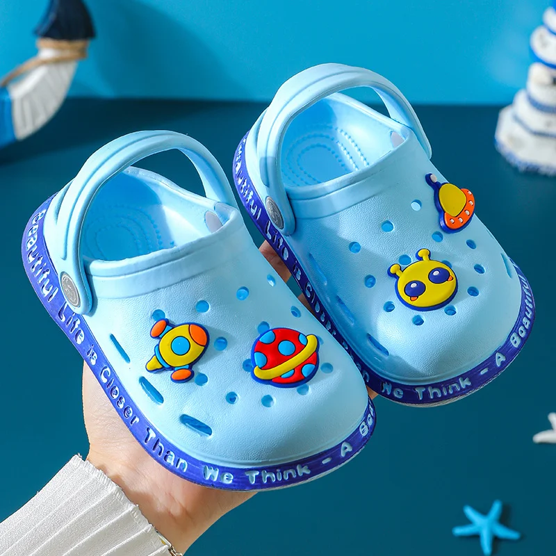 
Baby cross Summer Sandals super soft Lightweight clogs shoe Leisure Space boys girls outside baby beach slippers 