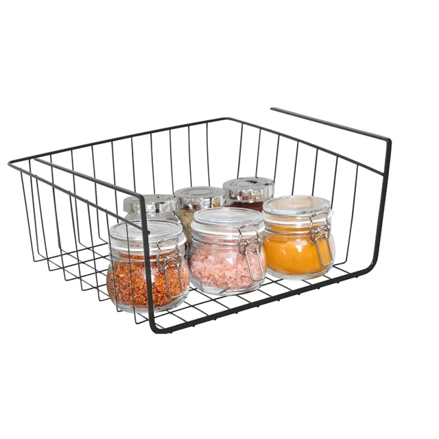 Металлические полки для шкафа, кладовой и организация полки под полкой, корзина для хранения