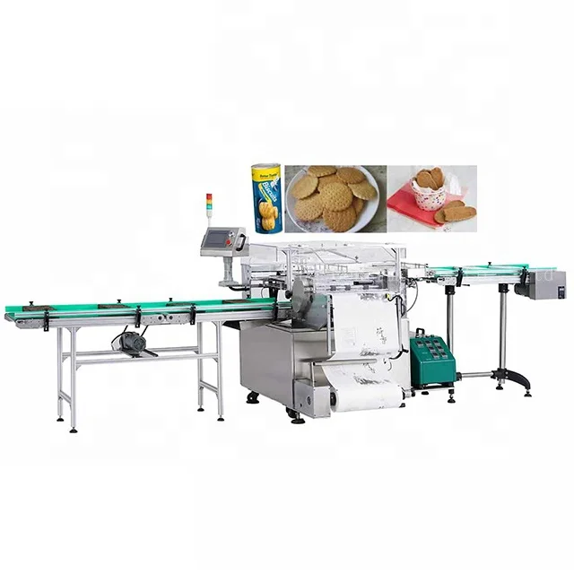 Fully Auto 3D Carton Box BOPP Biscuits Box Wrapping Packing PVC Cellophane Overwrapping Machine