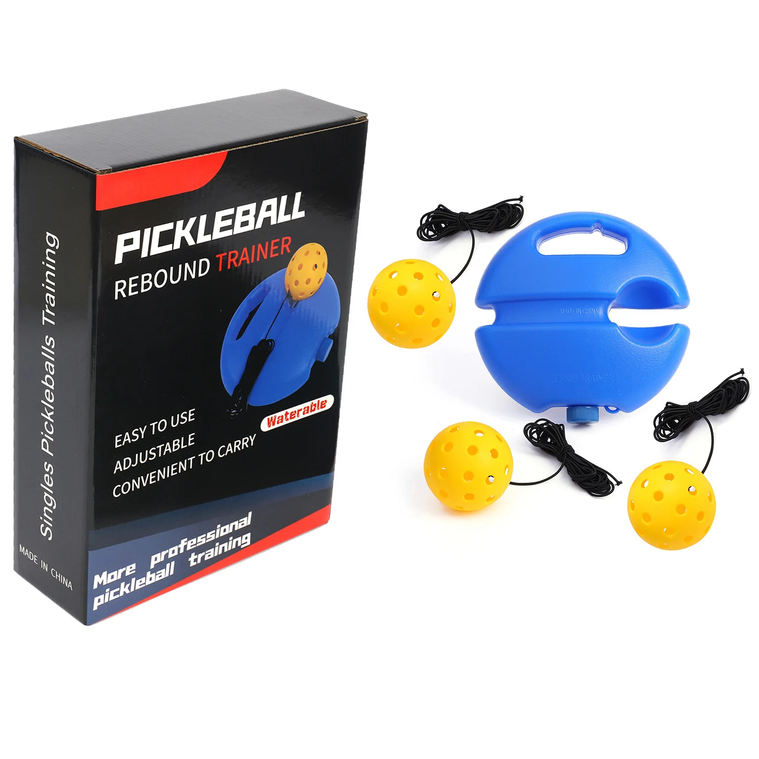 High Quality Pickleball Trainer 74MM Exercise Ball PE Outdoor Toy Ball Pickelball Retriever Pickleball Ornament