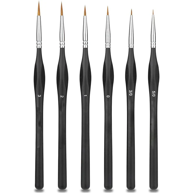 Factory Manufacturer Miniature art brushes Fine Tip Details Artist P Brush Set Acrylic Brush Set