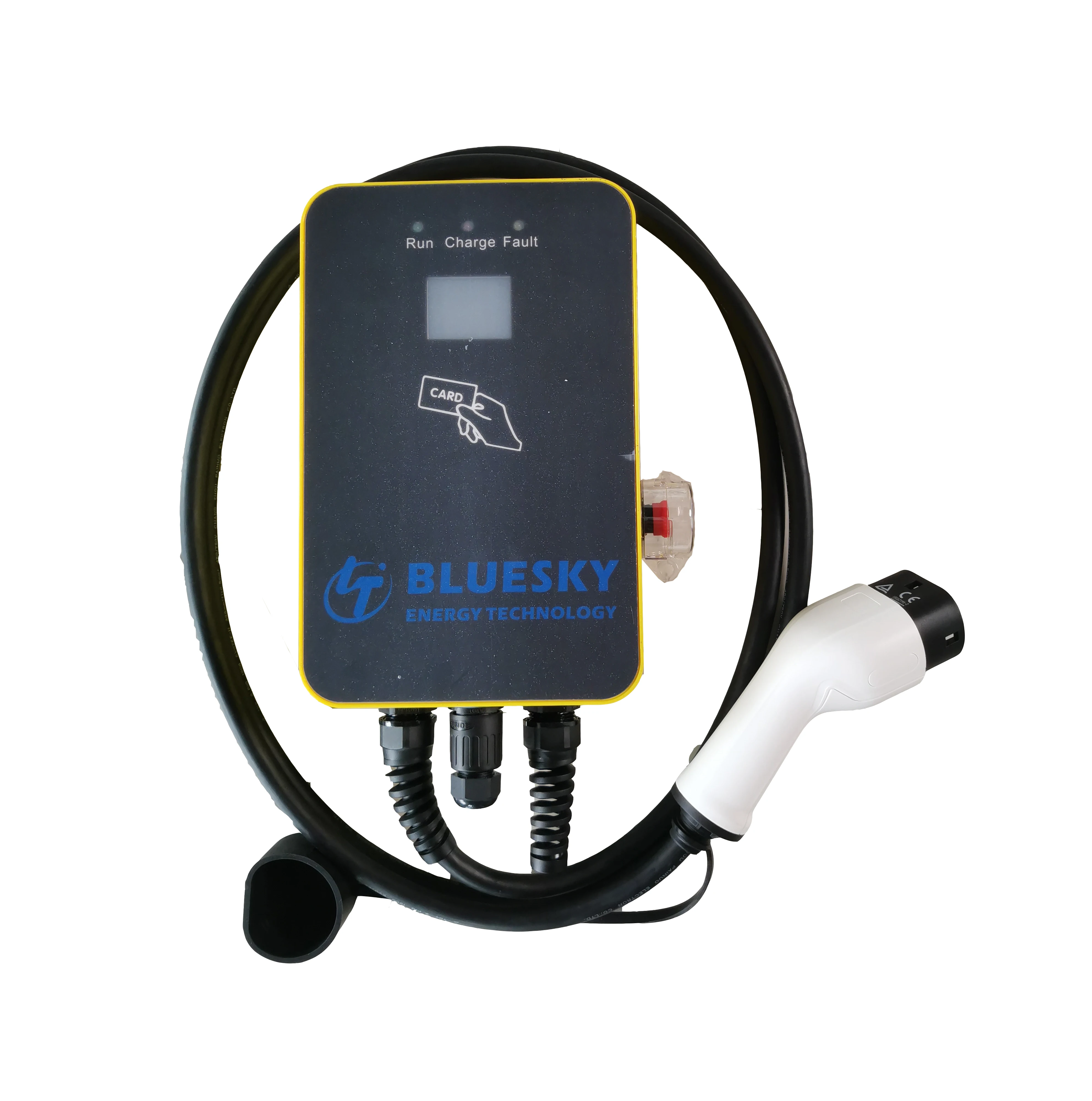 Bluesky 7 кВт электрическая Автомобильная зарядная станция для дома Wallbox evse AC EV зарядное устройство тип 1 2 от производителя