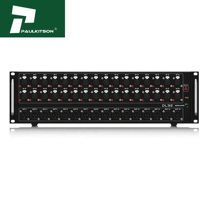 Paulkison DL32 Stagebox Use With Midas M32 Live Digital Mixer 32 Inputs 16 Outputs For Pa Sound System Stage Music Equipment
