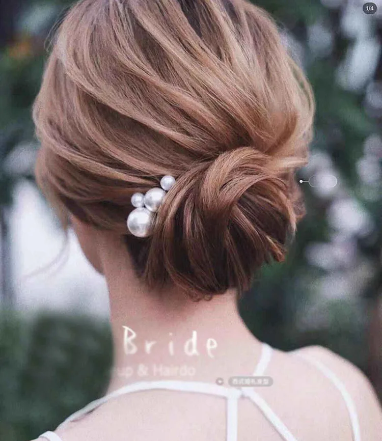 U-shaped  hairpin for women  Wedding Hair Accessories Handmade Pearl  Bridal Jewelry Hair clip
