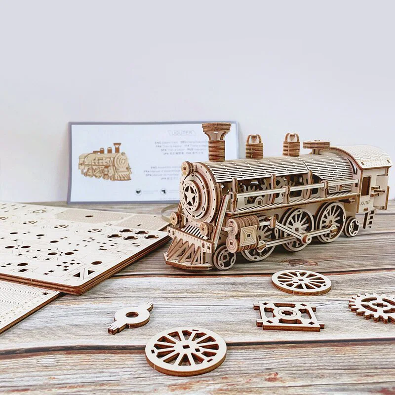 2022 hot selling 3D jigsaw puzzle wooden stereoscopic jigsaw puzzle highly difficult adult assembly mechanical dynamic model