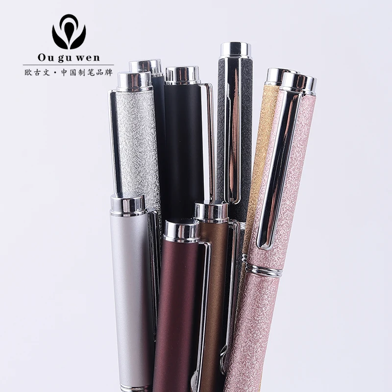  Best selling Metal Rollerball pen business custom logo gift Printing Gel for