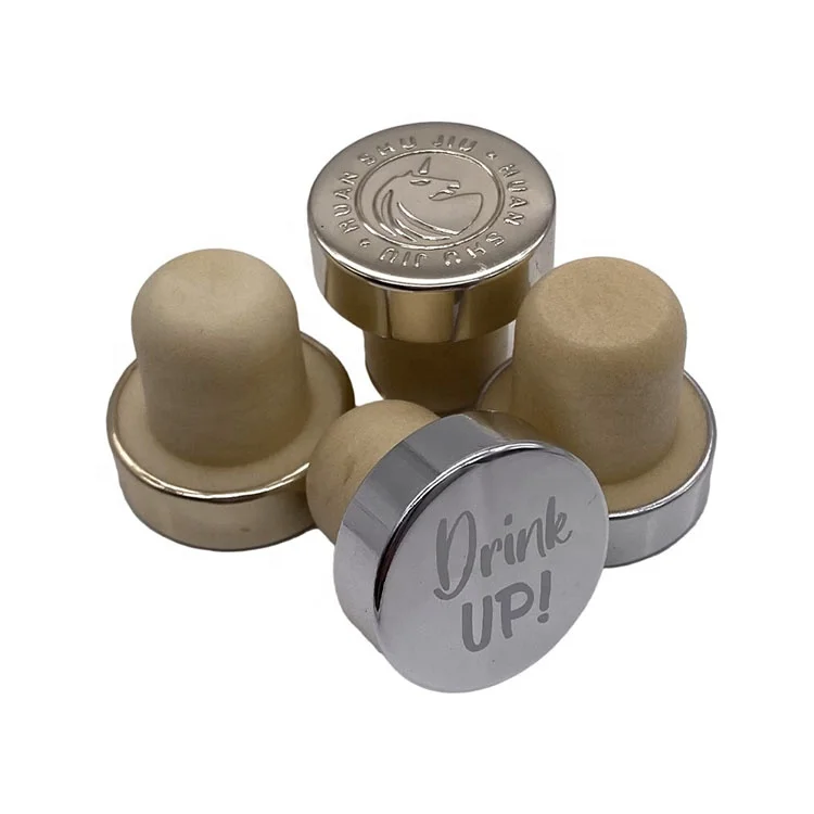 Customized wine corks wine wooden cap corks polymer synthetic cork products