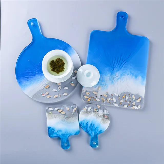 Diy Crystal Glue Drop Silicone Mold Handle Tray Handmade Mirror Silicone Table