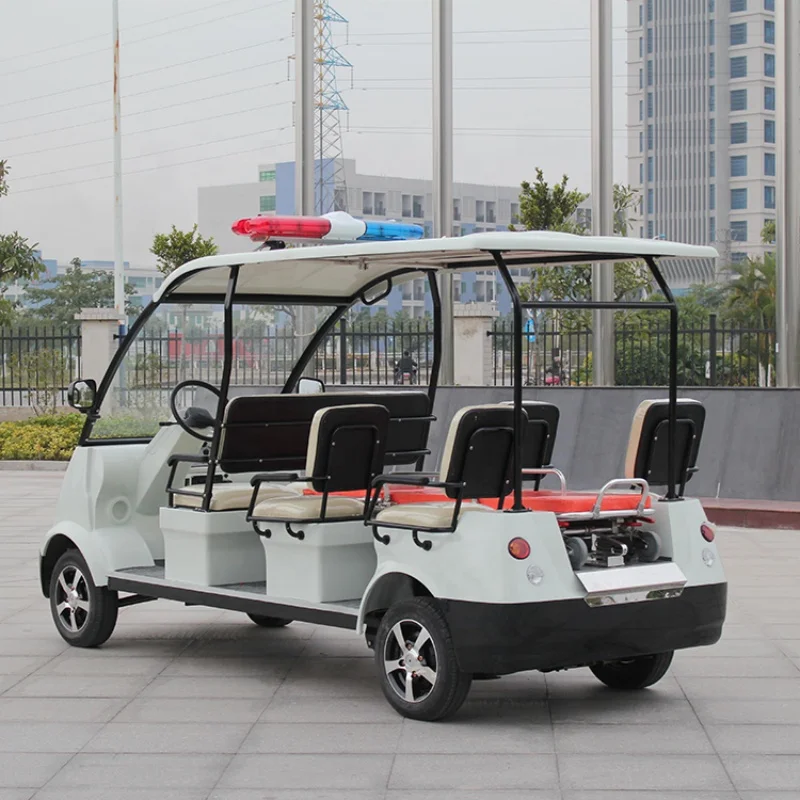 Latest Design Cheap Luxury Ambulance Golf Vehicle 48V 6 Seat Electric Golf Cart Electric Ambulance for Sale