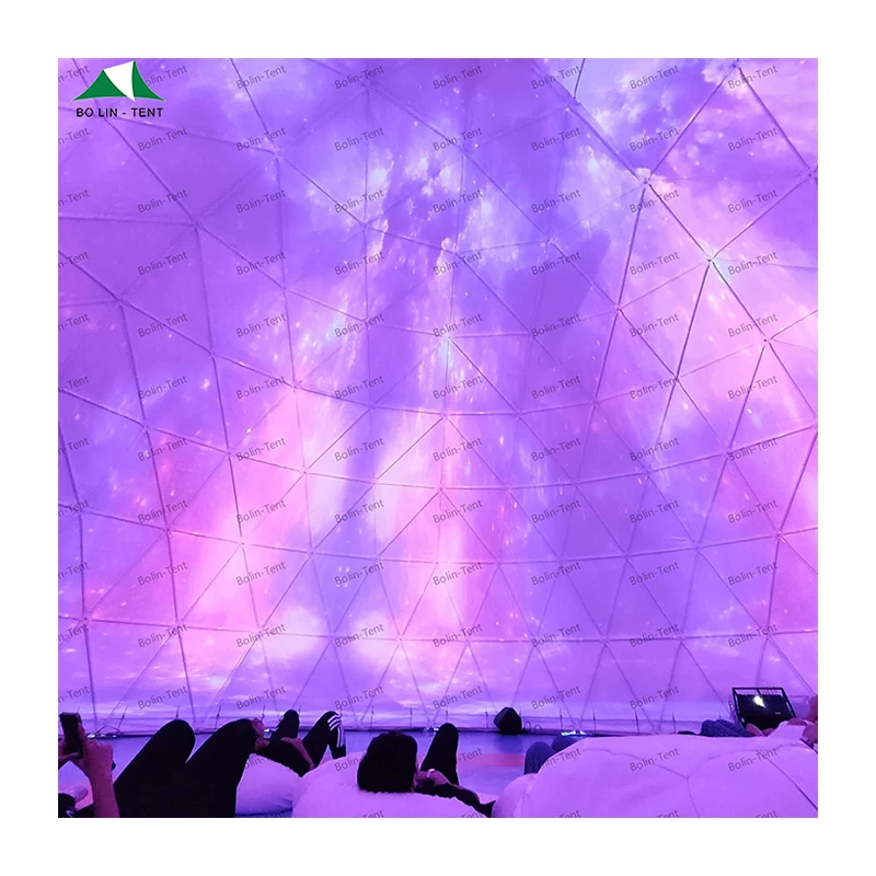 Outdoor Large Geodesic Camping Dome Projection Tent For Movie Theater Event Wedding Party