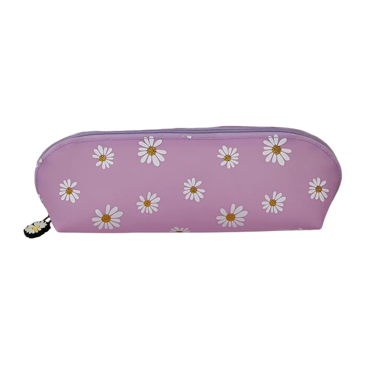 Attractive Price New Type Purple Pencil Case Daisy Flower High Quality